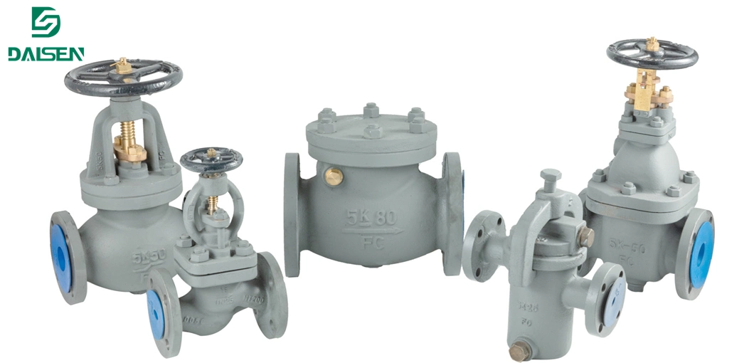 JISF7305 Cast Iron 5K Globe Marine Shipbuilding Maritime Valves